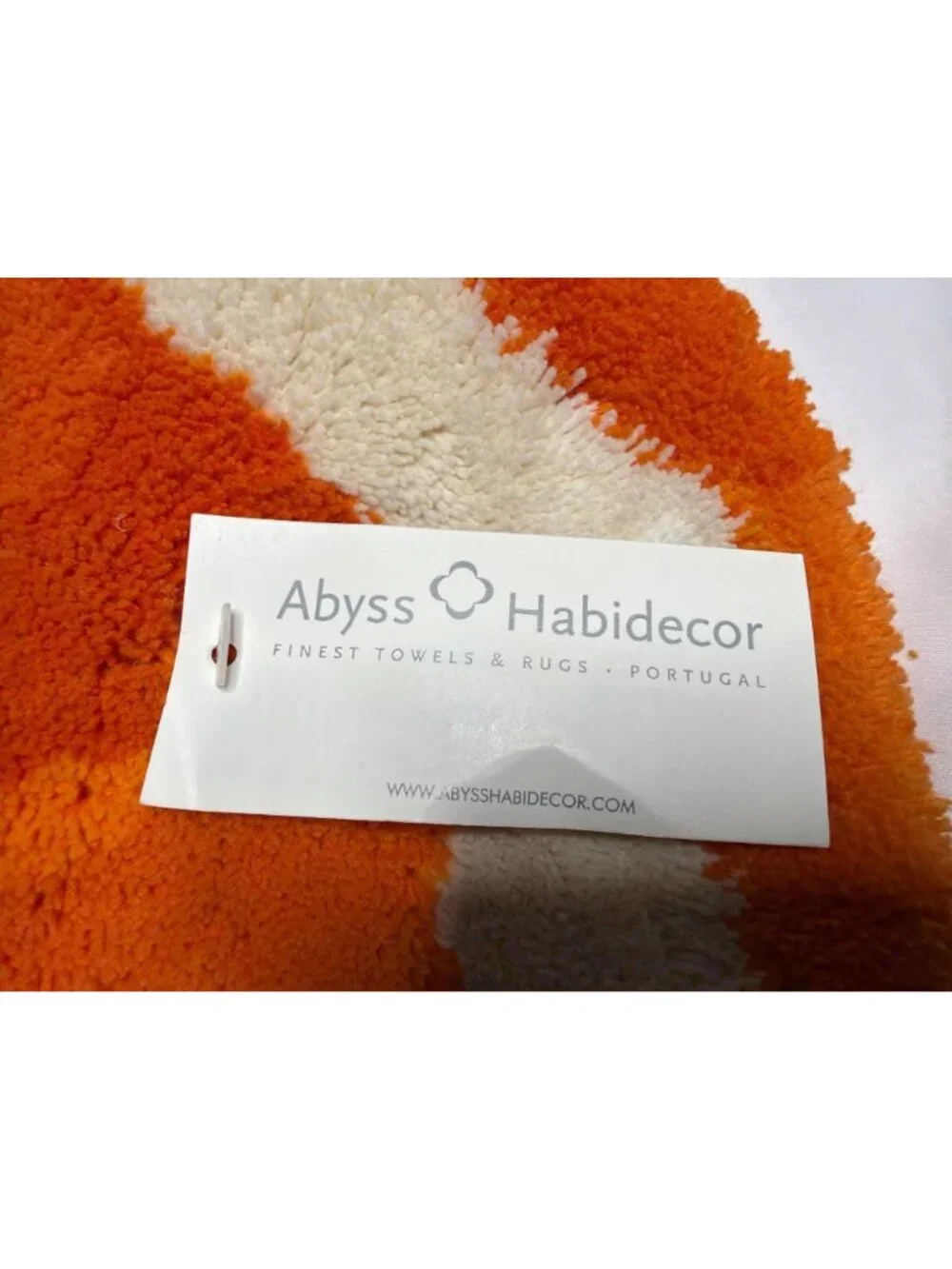 NWT Abyss & Habidecor Parasol Bath Rug Tangerine Size 35